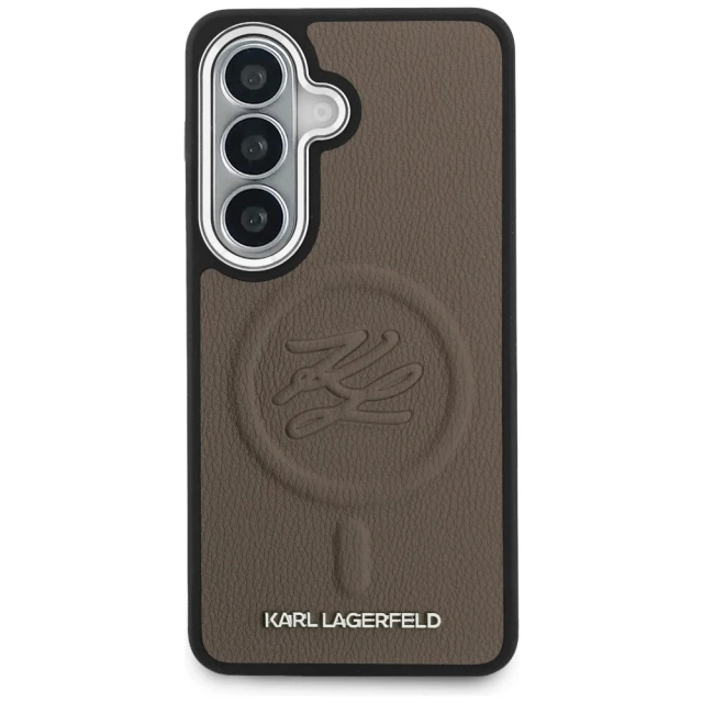 Чохол Karl Lagerfeld Embossed Ring Initials для Samsung Galaxy S26 Plus Brown with MagSafe (KLHMS26MPGFKLRDW)