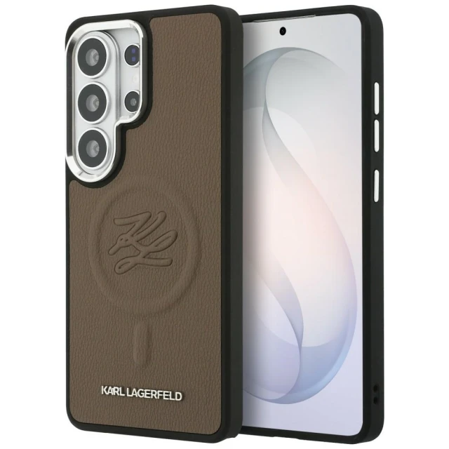 Чохол Karl Lagerfeld Embossed Ring Initials для Samsung Galaxy S26 Ultra коричневий with MagSafe (KLHMS26LPGFKLRDW)