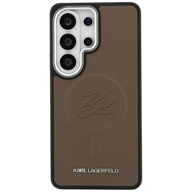Чохол Karl Lagerfeld Embossed Ring Initials для Samsung Galaxy S26 Ultra коричневий with MagSafe (KLHMS26LPGFKLRDW)