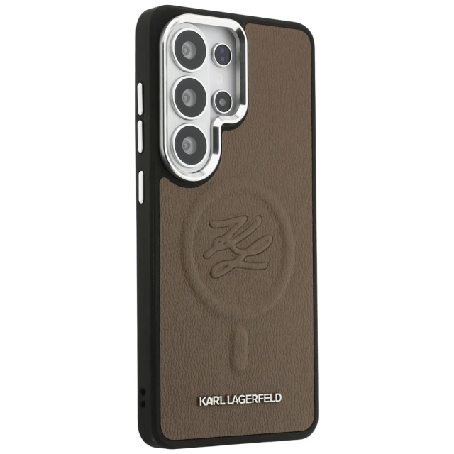 Чохол Karl Lagerfeld Embossed Ring Initials для Samsung Galaxy S26 Ultra коричневий with MagSafe (KLHMS26LPGFKLRDW)