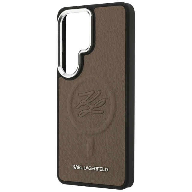 Чохол Karl Lagerfeld Embossed Ring Initials для Samsung Galaxy S26 Ultra коричневий with MagSafe (KLHMS26LPGFKLRDW)