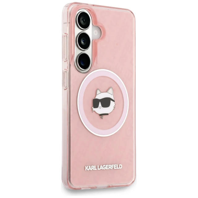 Чохол Karl Lagerfeld IML Repeated Choupette для Samsung Galaxy S26 Plus Pink with MagSafe (KLHMS26MHMKBCHOP)