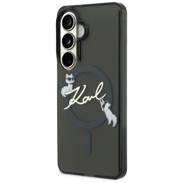 Чохол Karl Lagerfeld IML KC Script для Samsung Galaxy S26 Black with MagSafe (KLHMS26S5HKSCAK)
