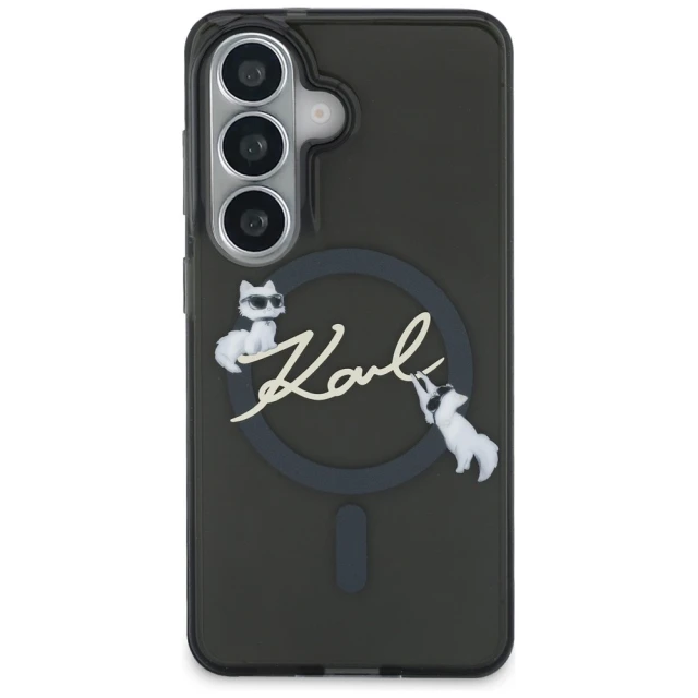 Чохол Karl Lagerfeld IML KC Script для Samsung Galaxy S26 Plus Black with MagSafe (KLHMS26M5HKSCAK)