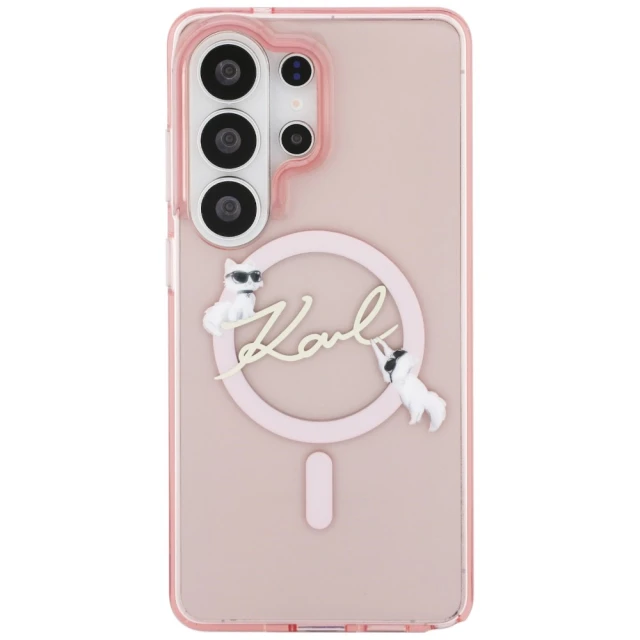 Чохол Karl Lagerfeld IML KC Script для Samsung Galaxy S26 Ultra Pink with MagSafe (KLHMS26L5HKSCAP)