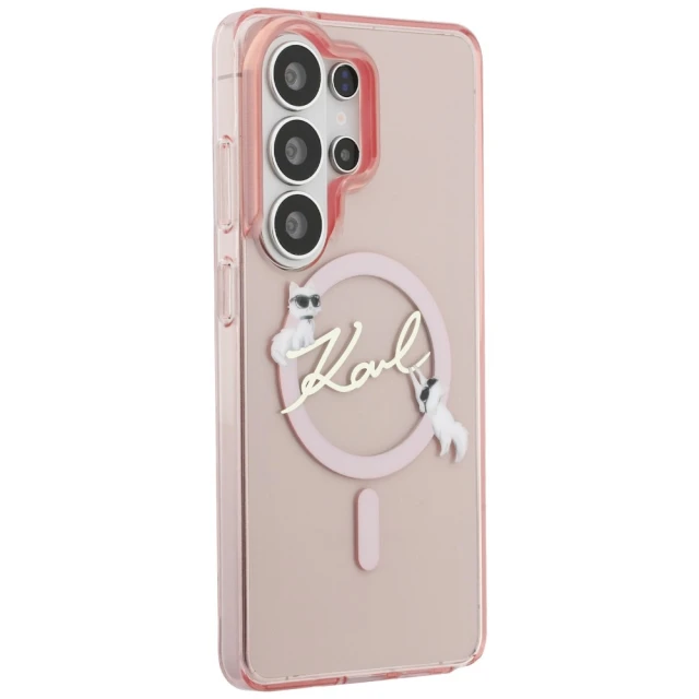 Чохол Karl Lagerfeld IML KC Script для Samsung Galaxy S26 Ultra Pink with MagSafe (KLHMS26L5HKSCAP)