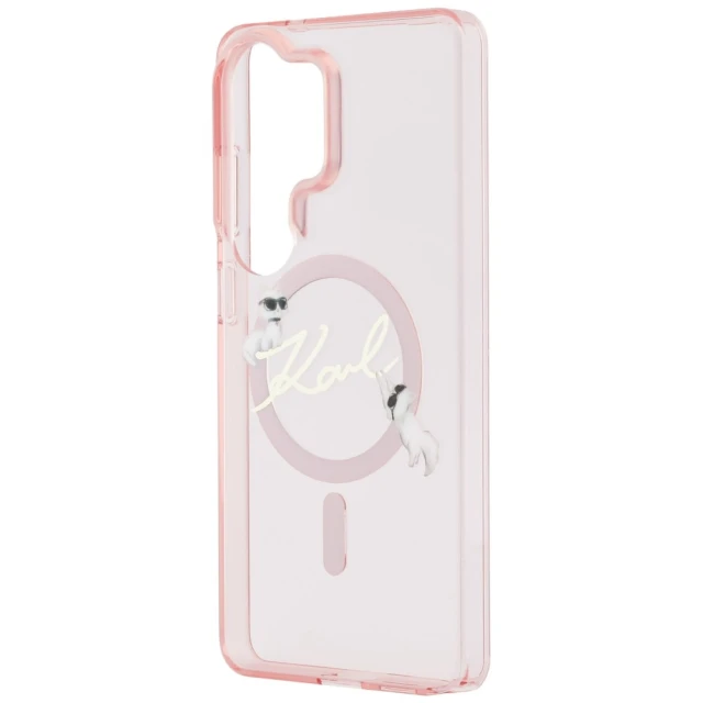 Чохол Karl Lagerfeld IML KC Script для Samsung Galaxy S26 Ultra Pink with MagSafe (KLHMS26L5HKSCAP)