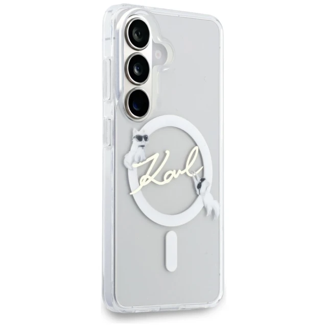 Чехол Karl Lagerfeld IML KC Script для Samsung Galaxy S26 Clear with MagSafe (KLHMS26S5HKSCAH)