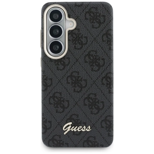 Чехол Guess 4G Script для Samsung Galaxy S26 Black with MagSafe (GUHMS26S5P4FWMSK)