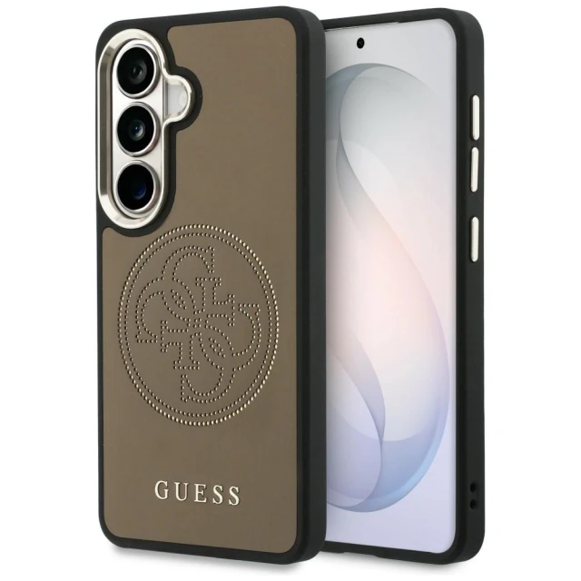 Чехол Guess Perforated Logo для Samsung Galaxy S26 Brown with MagSafe (GUHMS26S5PG4SRGW)