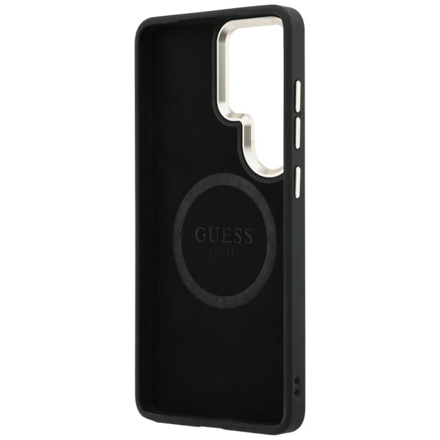 Чохол Guess Perforated Logo для Samsung Galaxy S26 Ultra Black with MagSafe (GUHMS26L5PG4SRGK)