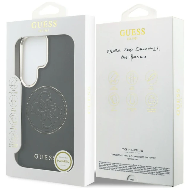 Чохол Guess Perforated Logo для Samsung Galaxy S26 Ultra Black with MagSafe (GUHMS26L5PG4SRGK)