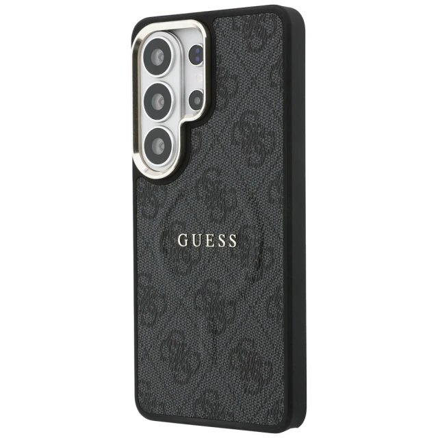 Чохол Guess 4G Embossed Ring для Samsung Galaxy S26 Ultra Black with MagSafe (GUHMS26LP4MSEGCK)