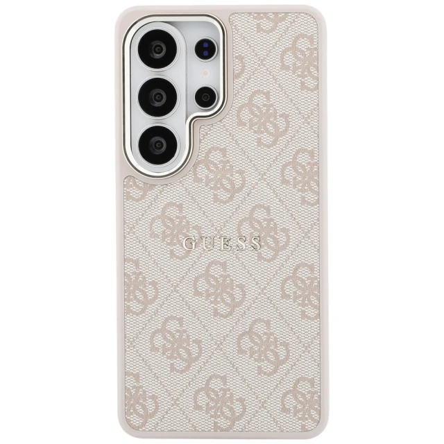 Чохол Guess 4G Embossed Ring для Samsung Galaxy S26 Ultra рожевий with MagSafe (GUHMS26LP4MSEGCP)