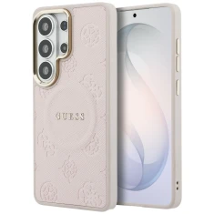 Чохол Guess Saffiano Peony Embossed Ring для Samsung Galaxy S26 Ultra рожевий with MagSafe (GUHMS26LPSAMSECP)