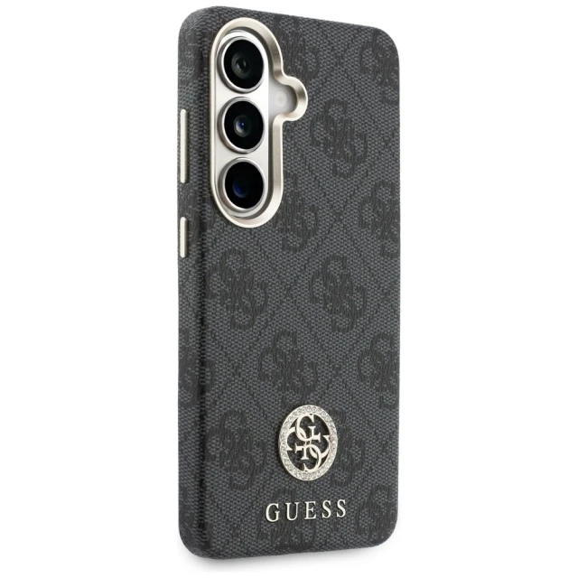 Чохол Guess 4G Rhinestone Round Logo для Samsung Galaxy S26 Plus Black with MagSafe (GUHMS26MP4GRMDEK)