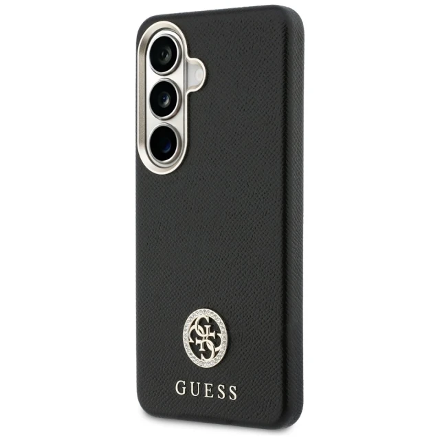 Чохол Guess Rhinestone Round Logo для Samsung Galaxy S26 Plus Black with MagSafe (GUHMS26MPGCRMDEK)