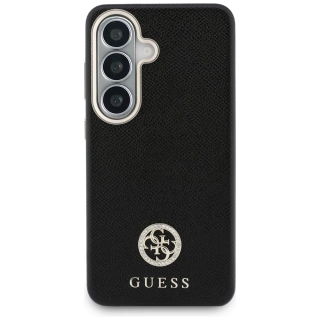 Чохол Guess Rhinestone Round Logo для Samsung Galaxy S26 Plus Black with MagSafe (GUHMS26MPGCRMDEK)