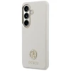 Чохол Guess Rhinestone Round Logo для Samsung Galaxy S26 Бежевий with MagSafe (GUHMS26SPGCRMDEE)