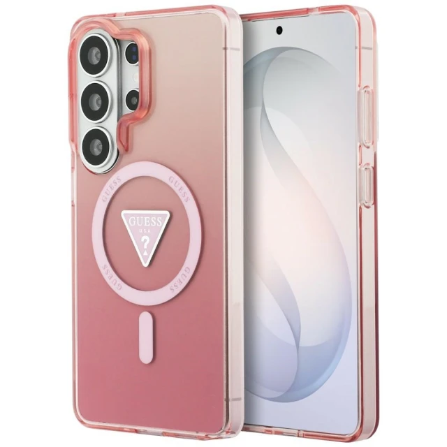 Чохол Guess IML Gradient Triangle для Samsung Galaxy S26 Ultra Pink with MagSafe (GUHMS26LHGTMLCGP)