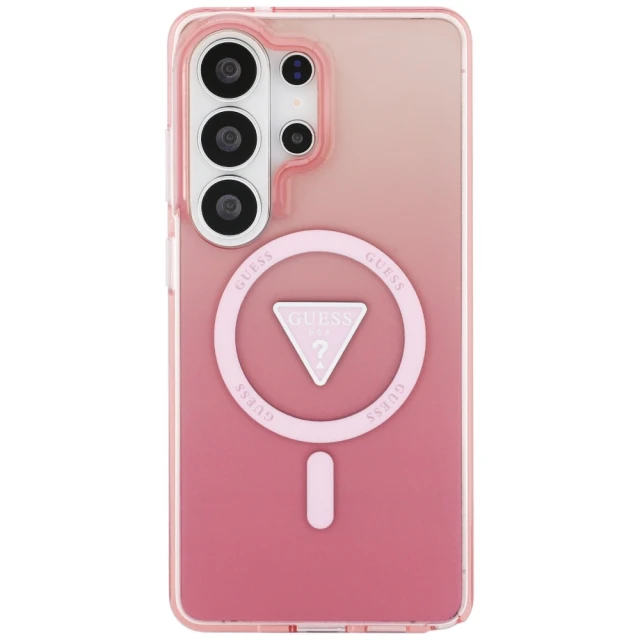 Чохол Guess IML Gradient Triangle для Samsung Galaxy S26 Ultra Pink with MagSafe (GUHMS26LHGTMLCGP)