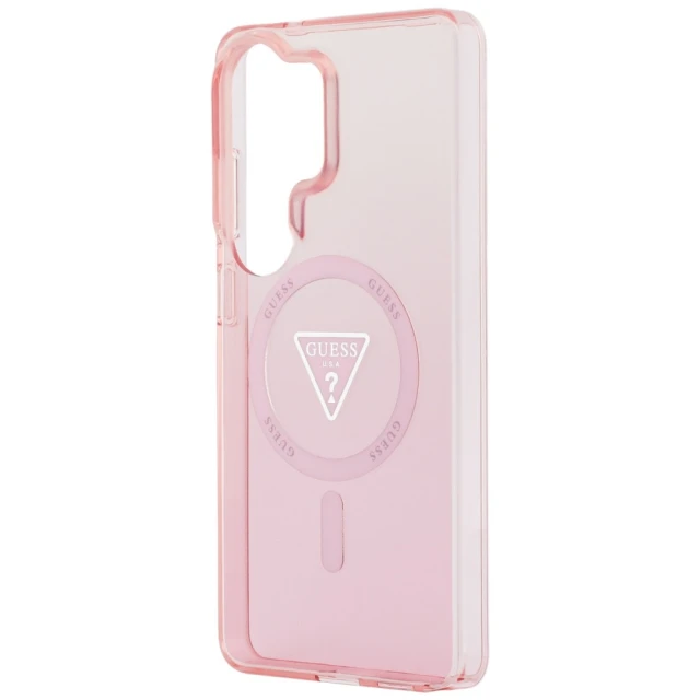 Чохол Guess IML Gradient Triangle для Samsung Galaxy S26 Ultra Pink with MagSafe (GUHMS26LHGTMLCGP)