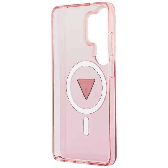 Чохол Guess IML Gradient Triangle для Samsung Galaxy S26 Ultra Pink with MagSafe (GUHMS26LHGTMLCGP)