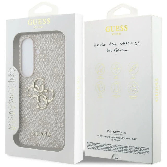 Чохол Guess 4G Big Metal Logo для Samsung Galaxy S26 Pink (GUHCS26S4GMGPI)