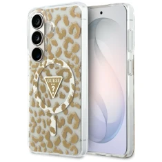 Чохол Guess IML Leopard Print Triangle для Samsung Galaxy S26 коричневий with MagSafe (GUHMS26SHLEGTGLW)