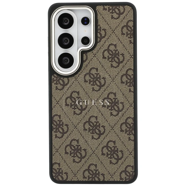 Чохол Guess 4G Embossed Ring для Samsung Galaxy S26 Ultra Brown with MagSafe (GUHMS26LP4MSEGCW)