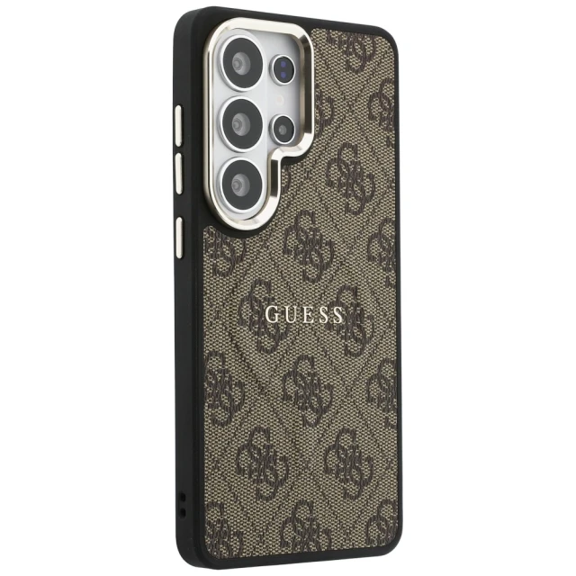 Чохол Guess 4G Embossed Ring для Samsung Galaxy S26 Ultra Brown with MagSafe (GUHMS26LP4MSEGCW)