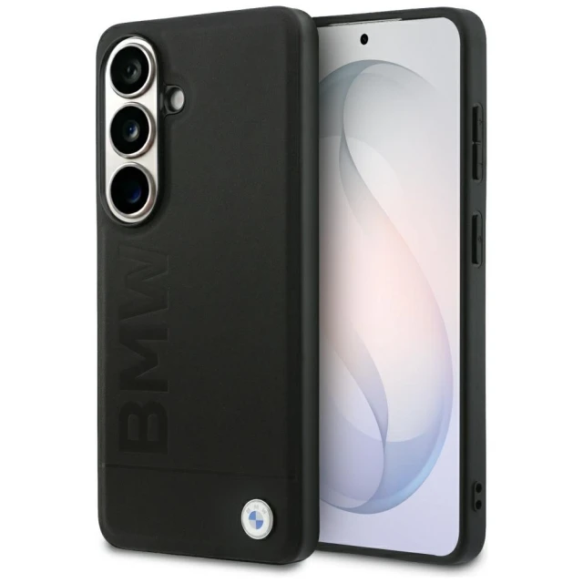 Чохол BMW Leather Hot Stamp для Samsung Galaxy S26 Black with MagSafe (BMHMS26S25SLLBK)