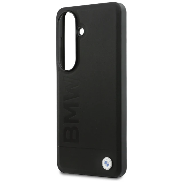 Чохол BMW Leather Hot Stamp для Samsung Galaxy S26 Plus чорний with MagSafe (BMHMS26M25SLLBK)