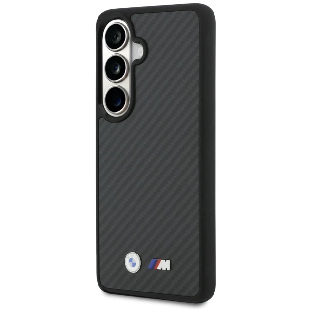 Чохол BMW M Kevlar Logo для Samsung Galaxy S26 Black with MagSafe (BMHMS26S24CFMMK)