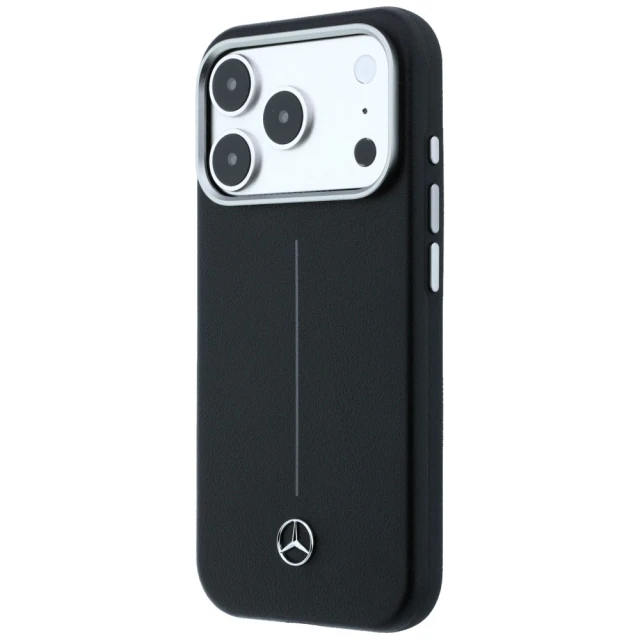 Чохол Mercedes Leather Semi Wrap Iconic Line для iPhone 17 Pro Max Black (MEHMP17X25PFWSTK)