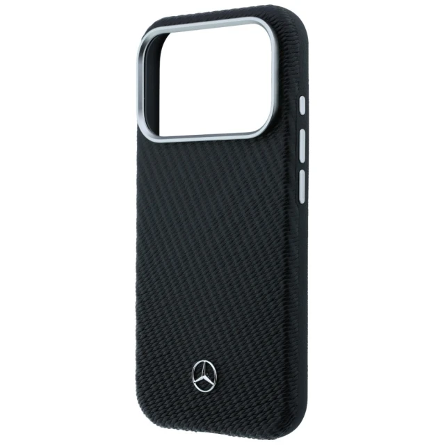 Чохол Mercedes Leather Semi Wrap Wood Effect для iPhone 17 Pro Max Black (MEHMP17X25PFWWPK)