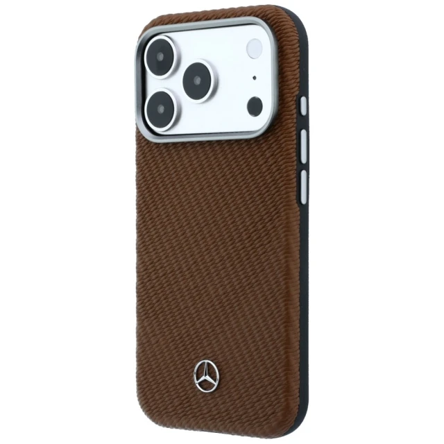 Чохол Mercedes Leather Semi Wrap Wood Effect для iPhone 17 Pro Beige (MEHMP17L25PFWWPCA)