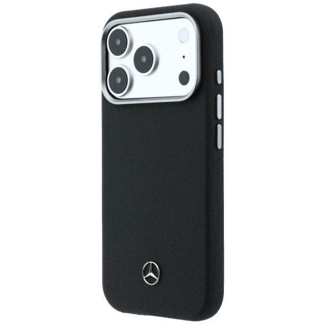 Чехол Mercedes Leather Semi Wrap Grill Pattern для iPhone 17 Pro Black (MEHMP17L25PFWGRK)