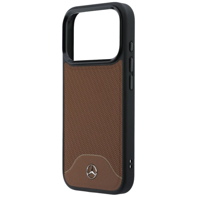 Чохол Mercedes Leather Wood Effect and Curve для iPhone 17 Pro Max Camel (MEHMP17X25PCBPWCA)