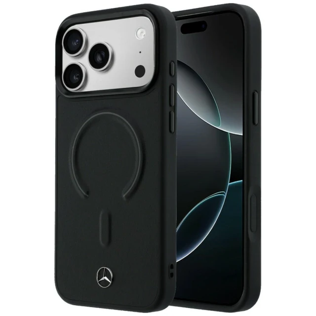 Чехол Mercedes Leather 3D для iPhone 17 Pro Max Black (MEHMP17X25PEMMOK)