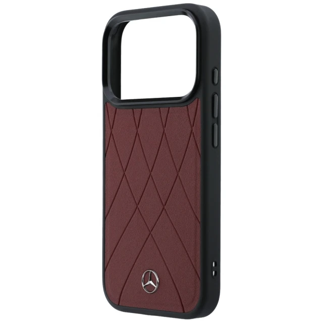 Чохол Mercedes Leather with Crossed Lines для iPhone 17 Pro Max Red (MEHMP17X25PSECLR)