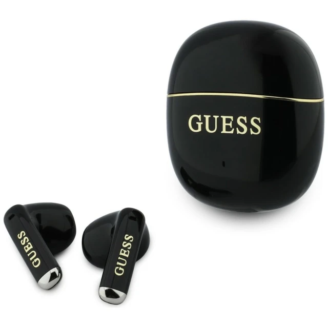 Навушники Guess Glossy Gold Line Classic TWS Black (GUTWSG3HGECK)