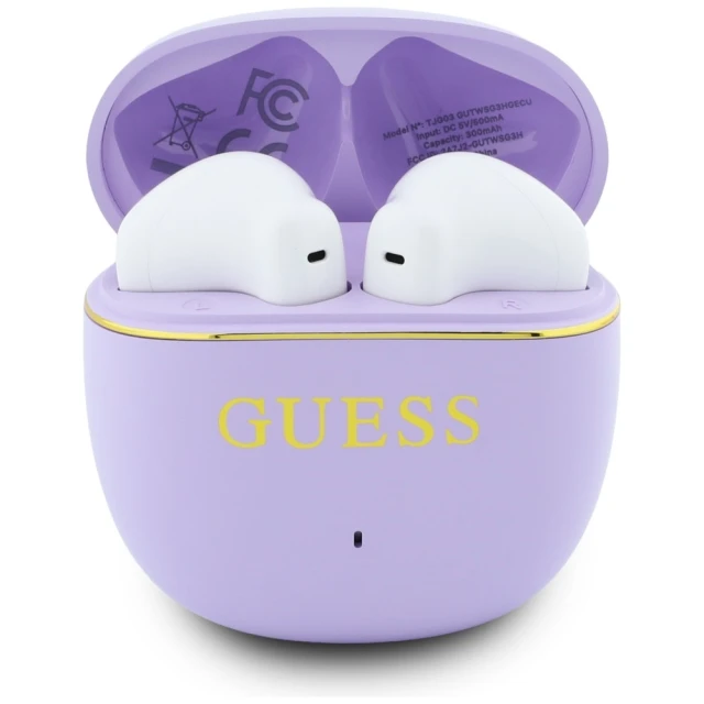 Навушники Guess TWS Glossy Gold Line Classic Purple (GUTWSG3HGECU)