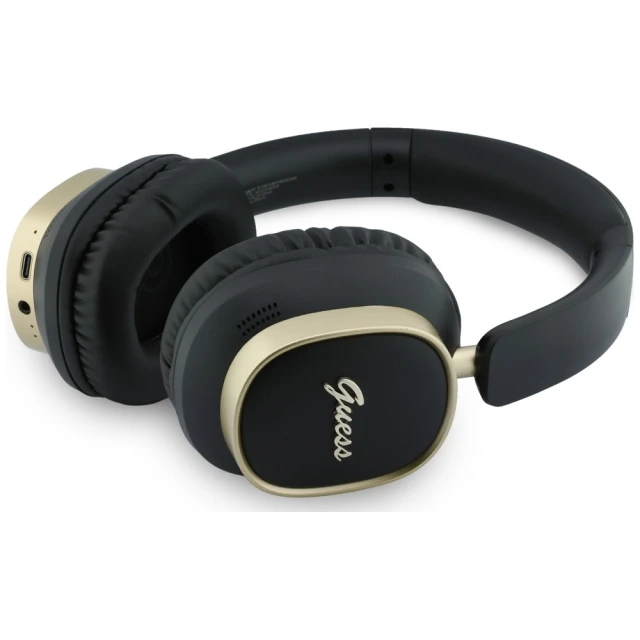 Наушники Guess Rectangle Metal Script Bluetooth ENC Black (GUBHV28HGCSMK)