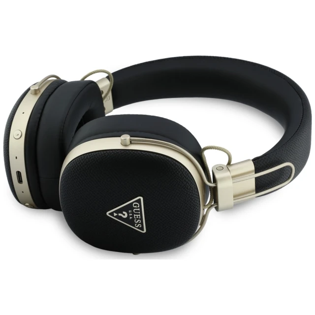 Навушники Guess Metal Grained Triangle Logo Bluetooth ENC Black (GUBHP72PGTCSK)
