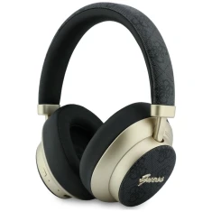 Навушники Guess 4G Gold Script Metal Bluetooth ENC Black (GUBHP83P4CSCMK)