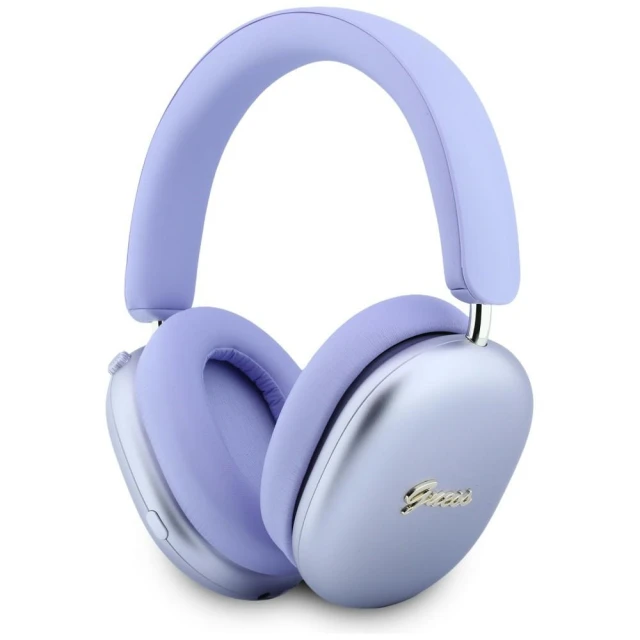 Навушники Guess Metallic Effect Metal Script Logo Bluetooth ENC Purple (GUBHP10HMBSU)
