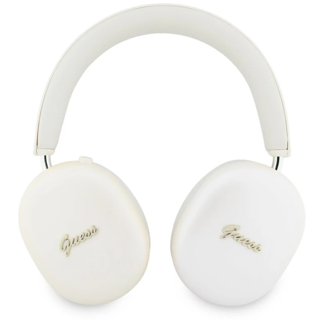 Навушники Guess Metallic Effect Metal Script Logo Bluetooth ENC Beige (GUBHP10HMBSE)