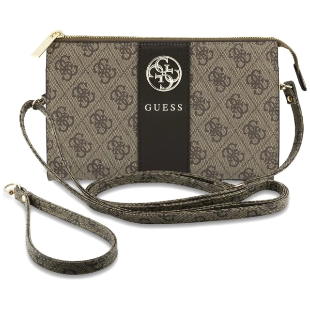 Сумка для телефона Guess 4G with Round 4G & Classic Logos Stripe Brown (GUWP6PG4S4RW)