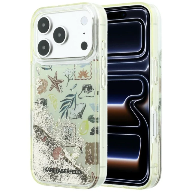 Чохол Karl Lagerfeld Liquid Glitter Beach & Sand для iPhone 18 Pro | 17 Pro Beige (KLHCP18L6LCSPCE)